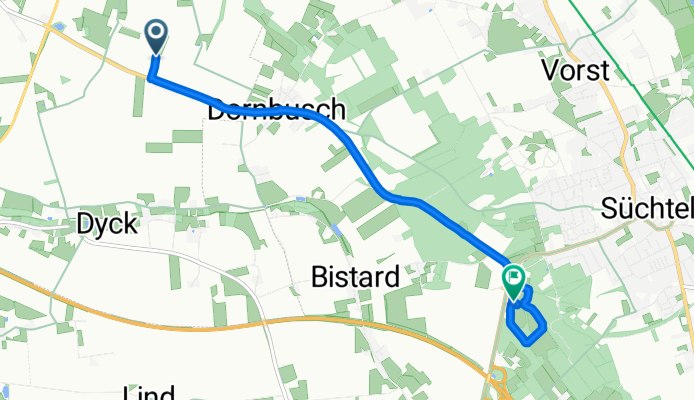 Bocholt, Nettetal nach Viersen