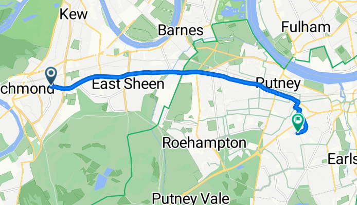 Sheen Road, Richmond to Repton House, London