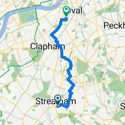 Streatham High Road, London to Dorset Road, London
