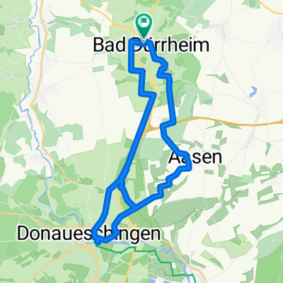 Bad Dürrheim nach Donaueschingen, Flugplatz, Aasen und zurück