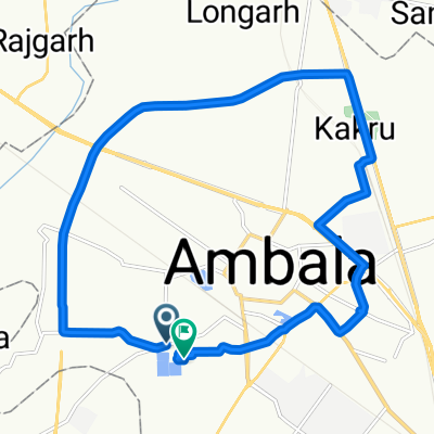 Ganaur Road, Ambala to Ram Bagh, Ambala