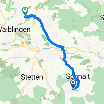 Schnaiter Straße, Aichwald nach Waiblingen