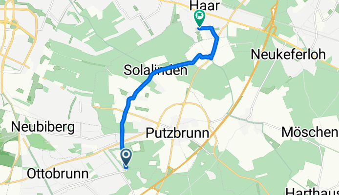Ottobrunn nach Jagdfeldring, Haar