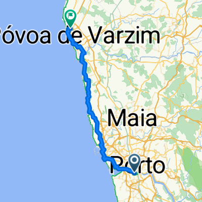 Rua Nova da Alfândega, Porto to Rua de José Morneiro, Póvoa de Varzim