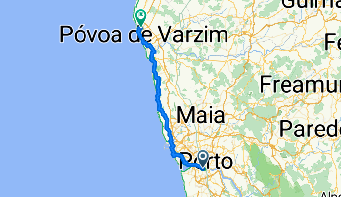 Rua Nova da Alfândega, Porto to Rua de José Morneiro, Póvoa de Varzim