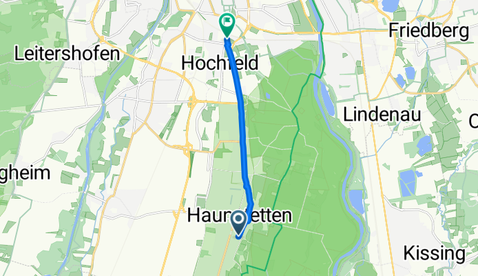 Edelweißstraße nach Augsburg Haunstetterstraße