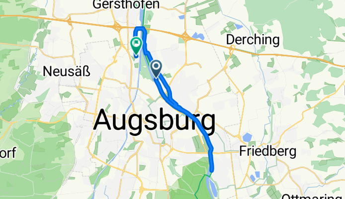 Zum Griesle, Augsburg nach Kühbacher Weg, Augsburg