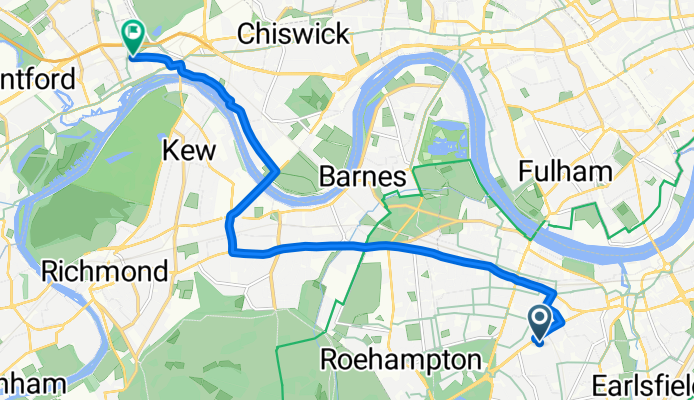 Stormont House, London to Clayponds Lane, Brentford