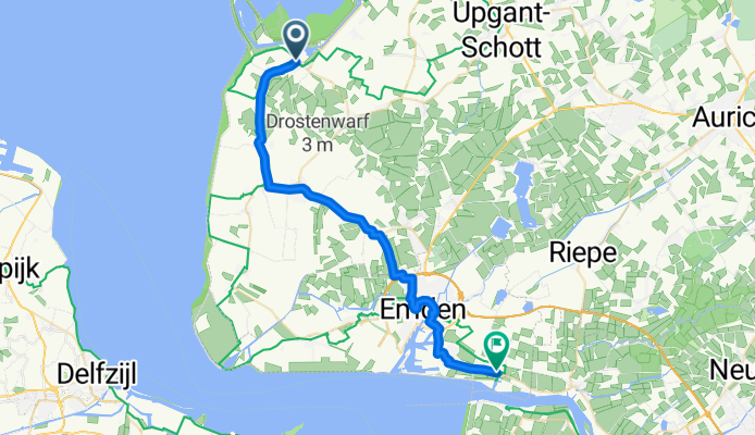 Sielstraße, Krummhörn naar Leeraner Straße, Emden