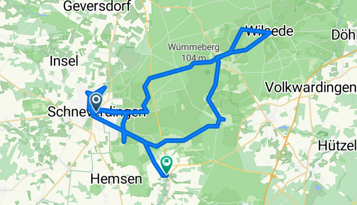 Schneverdingen Oststr. - Wilside Rundweg Tour 17