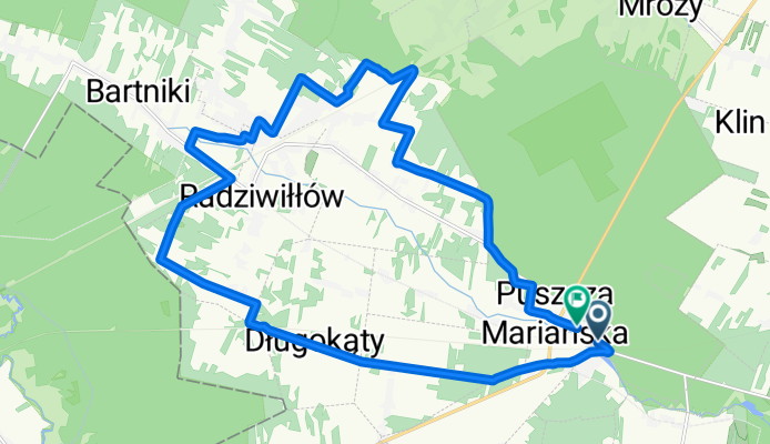 Króla J Sobieskiego, Puszcza Mariańska do Króla J Sobieskiego, Puszcza Mariańska