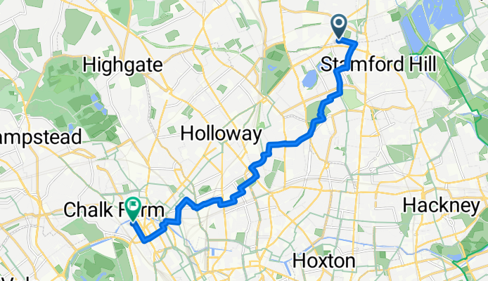 Manchester Road to Oval Road to work