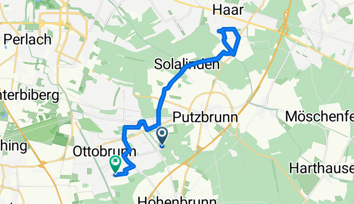 Ottostraße, Ottobrunn nach Waldparkstraße, Hohenbrunn