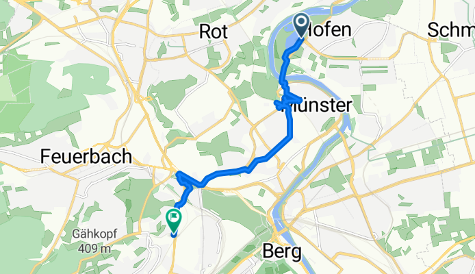 Mühlhausen, Stuttgart nach Heilbronner Straße, Stuttgart