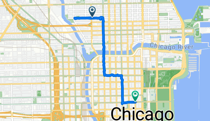 W Erie St,(KozyBikeShop) to401 S Wabash Ave(ParkingLot)(X2)