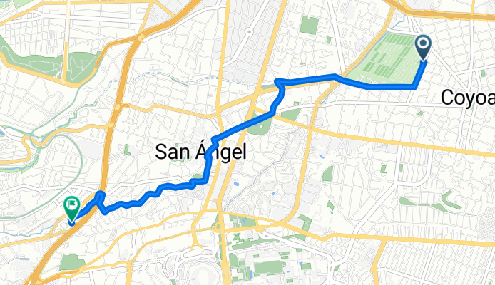 De Calle Melchor Ocampo a Avenida San Bernabé