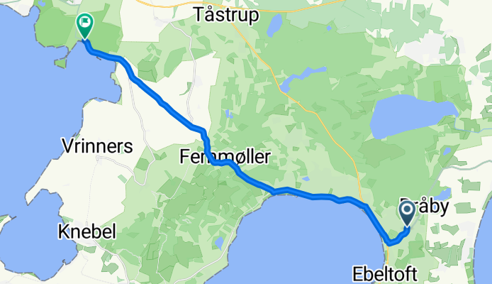 Fyrreskrænten nach Kalø Slotsruin (Syddjurs Kom)