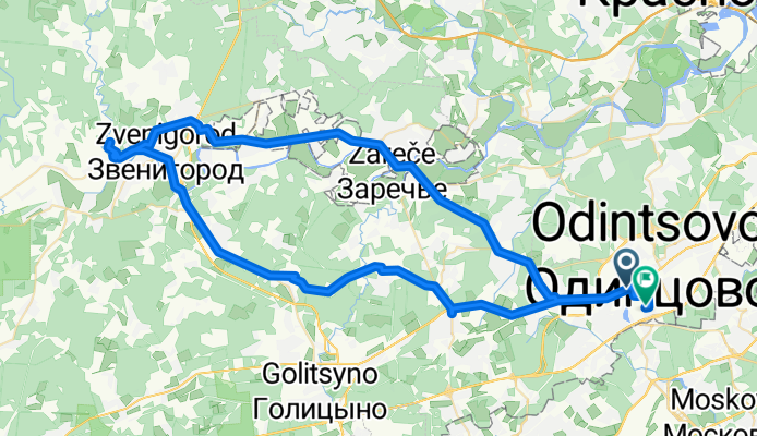 От Можайское шоссе строение до Ороджалар Д1