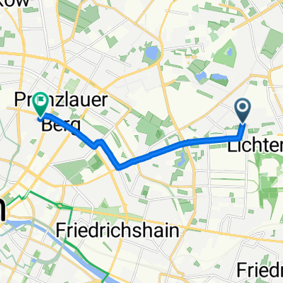 Genslerstraße, Berlin to Kollwitzstraße, Berlin
