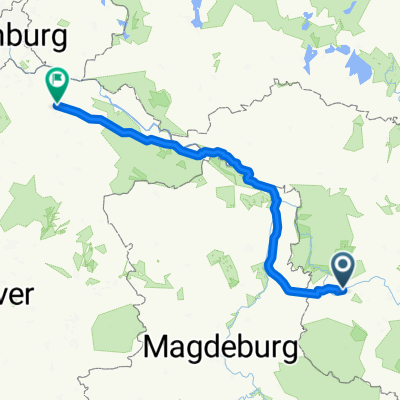 From Schönhausen  to Lüneburg