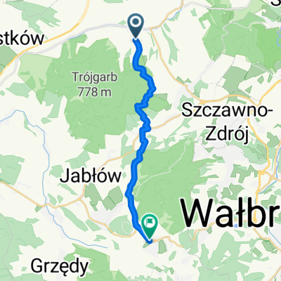 Leśna, Stare Bogaczowice do Strażacka, Boguszów-Gorce