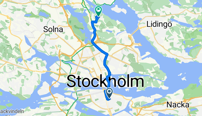 Kocksgatan, Stockholm to Forskarbacken, Stockholm