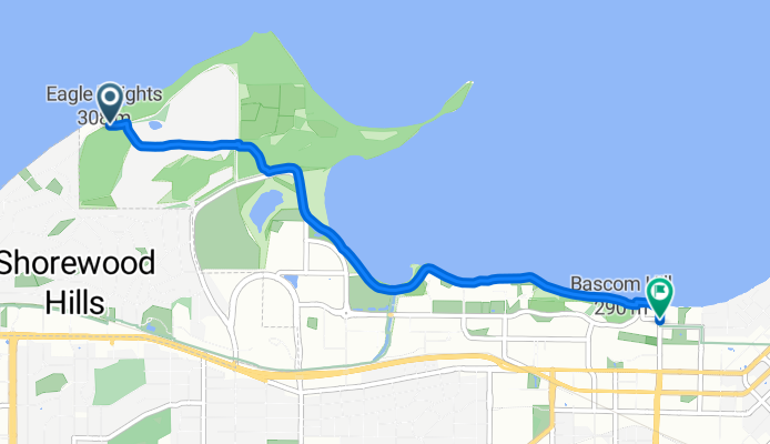 Lake Mendota Dr, Madison to Langdon St, Madison