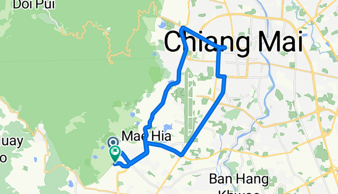 O Bo Cho. Chiang Mai Road, Hang Dong District to O Bo Cho. Chiang Mai Road, Hang Dong District
