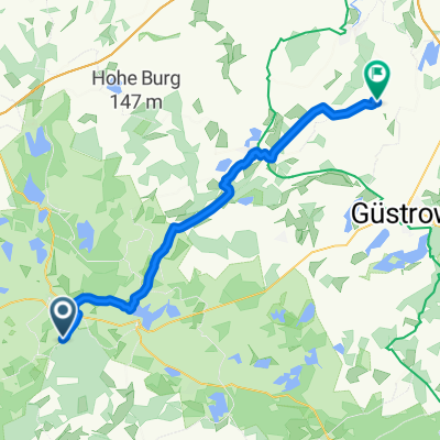 4. Etappe Entlang der Warnow, Schloss Kaarz nach Mistorf