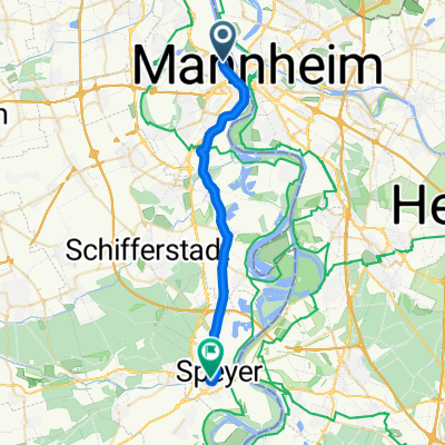 Bahnsteigstraße, Ludwigshafen am Rhein nach Kämmererstraße, Speyer