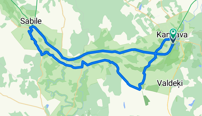 От Kandava до Kūrorta iela 2A