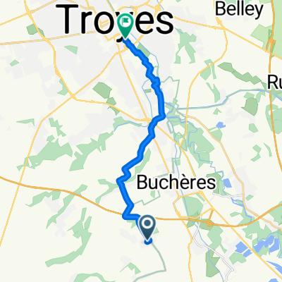 Rue des Clos, Moussey to Rue des Bas Trévois, Troyes