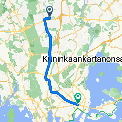 Elontie, Helsinki to Valtatie 4, Helsinki