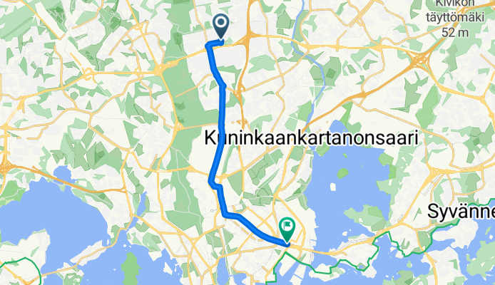 Elontie, Helsinki to Valtatie 4, Helsinki