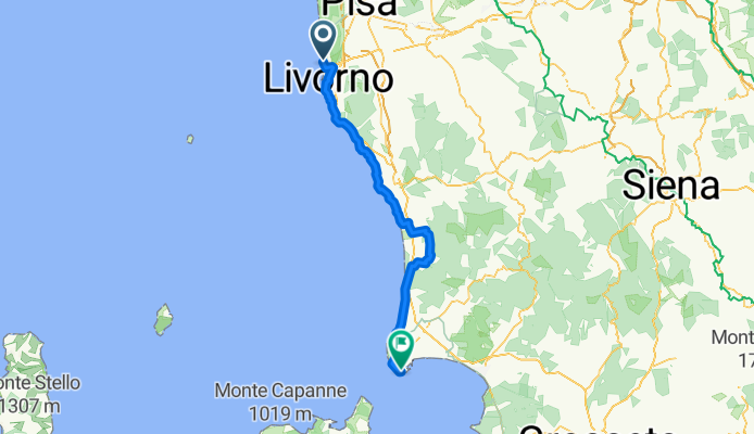 Via dei Porcari nach Viale della Repubblica