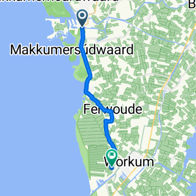 Waardwei, Makkum nach Makkumerdyk, Workum