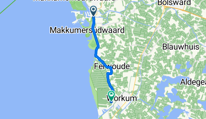 Waardwei, Makkum nach Makkumerdyk, Workum