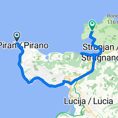 Mašerova ulica to Strunjan