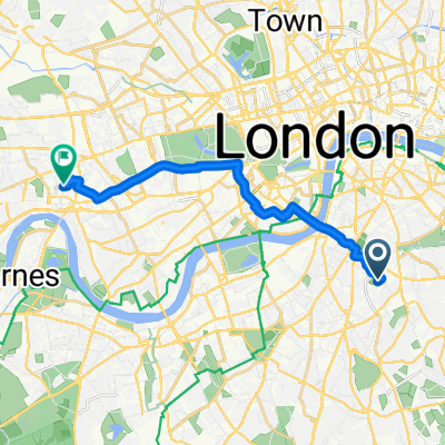 Upstall Street, London to Iffley Road, London