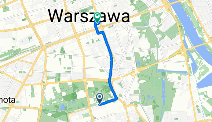 Stefana Batorego, Warschau nach Marszałkowska, Warschau