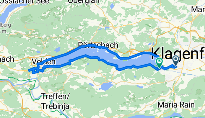 Theodor-Prosen-Gasse, Klagenfurt am Wörthersee nach Wörthersee-Südufer-Straße, Klagenfurt am Wörthersee