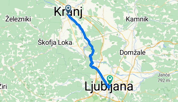 From Kranj to Ljubljana