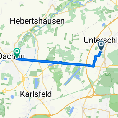 Bruckmannring, Oberschleißheim nach Gröbmühlstraße, Dachau