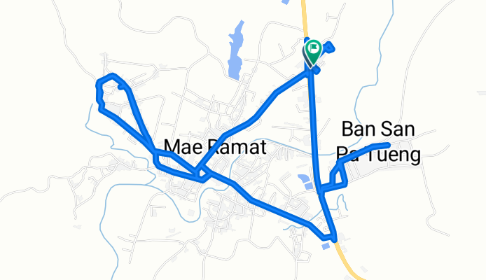 Route from อำเภอแม่ระมาด