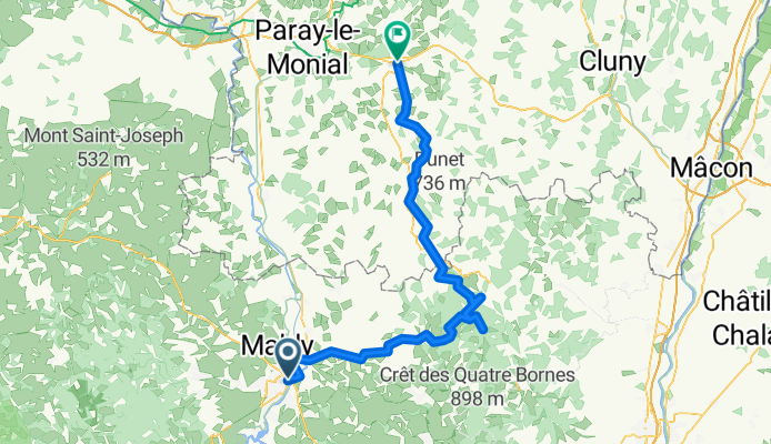 From Roanne to Charolles