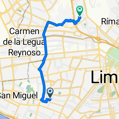 De Calle Alfredo Cardenas a Avenida Honorio Delgado