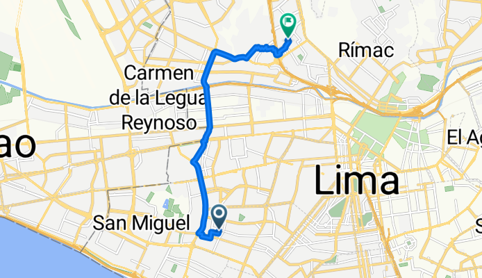 De Calle Alfredo Cardenas a Avenida Honorio Delgado