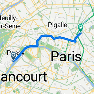 Avenue de Versailles, Paris to Rue Vicq d'Azir, Paris