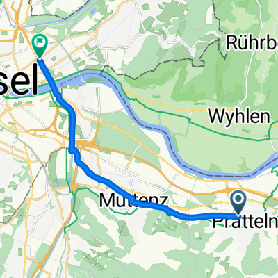 Bahnhofplatz, Pratteln nach Schwarzwaldallee, Basel