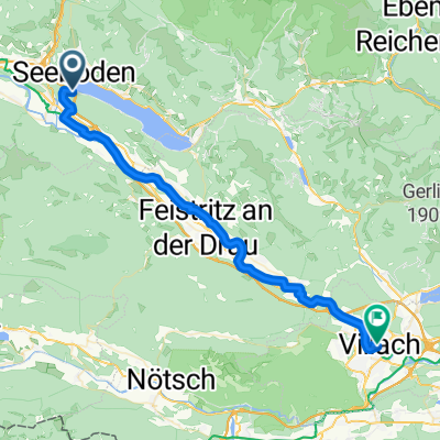 St Wolfganger Straße, Jezernica na Miljskem jezeru to Bahnhofplatz, Beljak